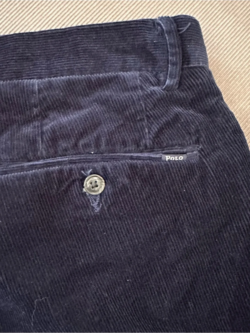Polo Ralph Lauren Mens Navy Blue Corduroy Pants Classic Fit 30x32 Trousers